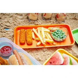 Harfield Polycarbonate Plastic Individual Serving Platter Orange (Pack of 2)