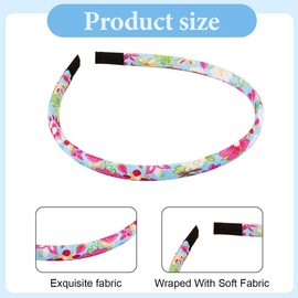 PLABBDPL Toddler Girls Flower Headband, Pack of 6, Flower Crown Headband, Flower Wreath, Flower Hair Accessories, Wedding, Turban, Newborn Headband, Polyester Headbands, Baby for Party, Birthday, B