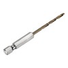 sourcing map 1/4" Hex Shank Drill Bit 7/64" Gold Oxide