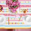 Jc.upin Easter Table Cloth,Easter Decorations,Wipe Clean Tablecloth,Egg Hunt Pink Yellow
