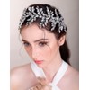 Chargances Bride Wedding Rhinestone Hair Vine Bridal Pink Crystal Headband