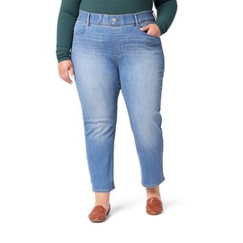 Levi Strauss Signature Gold Women's Size Totally Shaping Ultimate Pull-on Ankle Straight Jeans (Also Available in Plus), (New) Celestial Mirage