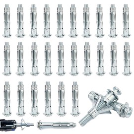 Dorasu Drywall Anchors M4x32mm Pack of 30 Board Anchors Drywall Expansion Bolts Metal Expansion Bolts Easy Installation Expansion Pipe Nails for Multiple Standards Building