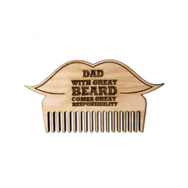Wooden Beard Comb for Beard & Moustache Pocket Comb Dad Fun Comb Natural Antistatic Engraved Comb Gift for Dad