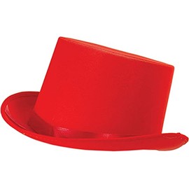 Bristol Novelty Top Hat Red Satin