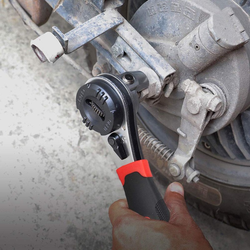 SaferCCTV 8 Inch Adjustable Ratchet Socket Wrench,Performance Tool Dual Drive