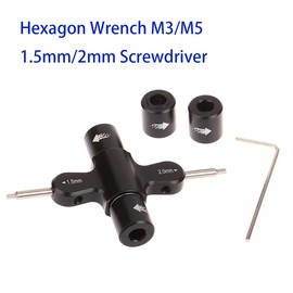 DYS Aluminum Alloy Quick Release Wrench Tool M3 M5 Ratchet Wrench (Ratchet w/Bearing) Quad Wrench 1.5mm/2mm Screwdriver for RC Drone FPV Racing