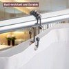 DadyMart Shower Curtain Hooks Rust Resistant Shower Curtain Rings Metal