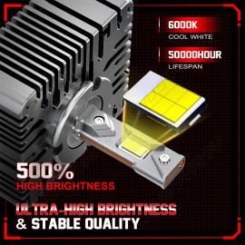 CHUSYYRAY For GMC Sierra 2500 3500 HD 2016-2018 2019 Combo LED Headlight Bulbs + Fog Light