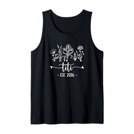 Promoted to Titi 2026 Pregnancy Announcement Floral Tank Top
