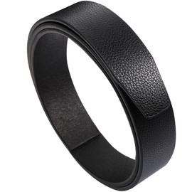 EXCEART Mens Leather Ratchet Belt Strap, Lychee Pattern Leather Belt Replacement Belt Without Buckle Women Men Waist Belt Strip