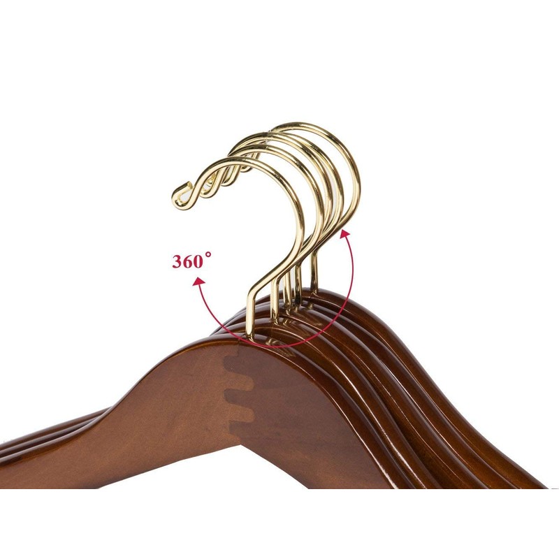 10 Quality Hangers Curved Wooden Hangers Beautiful Sturdy Suit Coat