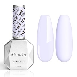 MelodySusie Thick White Gel Nail Polish,0.5fl oz Soak Off UV LED Purple White Gel Polish Gift for Women Nail Art Manicure Salon DIY Nail Design Decoration at Home-1668