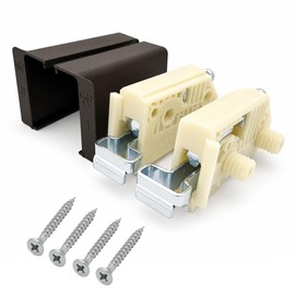 GAMOBIFER. Reggipensile CAMAR per Pensili Cucina. Ganci Mobili Sospesi (coppia DX e SX). (Marrone, Gancio 15 con Tenone)