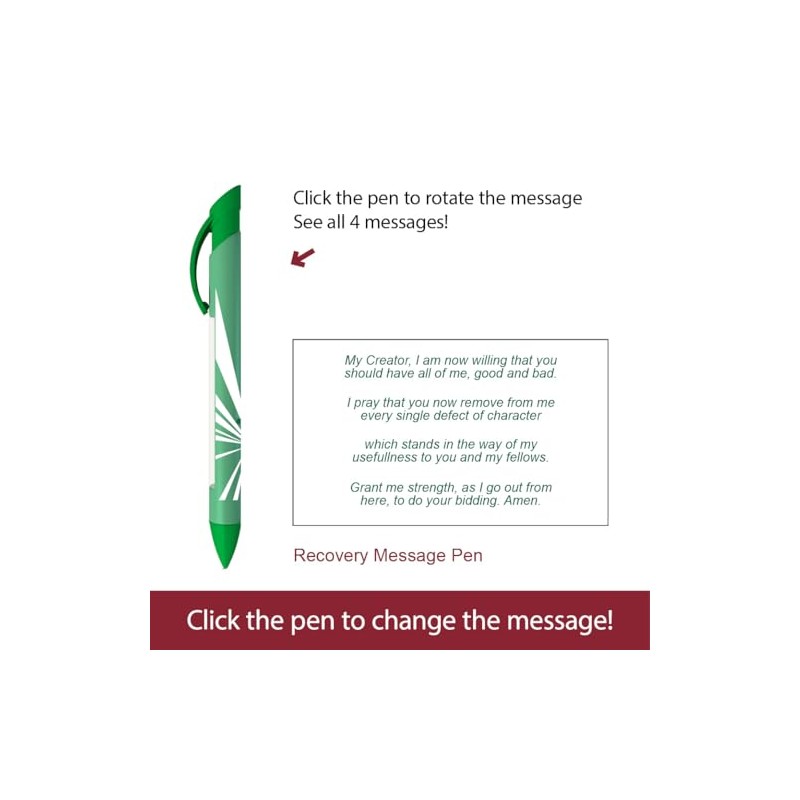 Greeting Pen 7th Step Prayer Recovery Pen 6