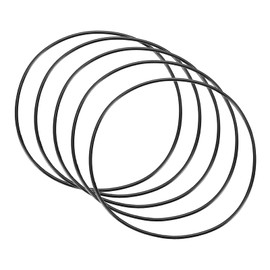 QUARKZMAN Nitrile Rubber Sealing Ring O-Ring 100 mm x 96 mm x 2 mm for Tap Plumber Repair Seal Connection, Black Pack of 5