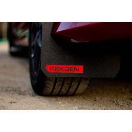 Rek Gen Rally Mud Flaps Compatible with Ford Focus 2012-2018 (Red Logo)