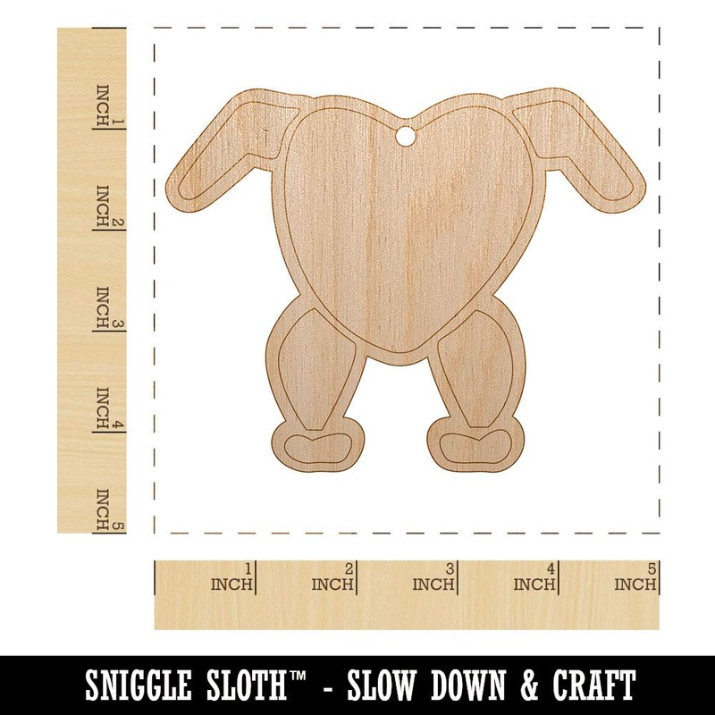 Sniggle Sloth Headless Chicken Unfinished Craft Wood Holiday Christmas Tree