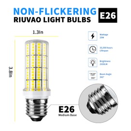 Led Light Bulb 6pcs 200w Equivalent 2500 Lumen 5000k Cool Daylight White 20w Super Bright Led Bulb E26/E27 Base Waterproof led Corn Light Bulb for Home Garage Warehouse Indoor Outdoor LEDs Corn Bulbs