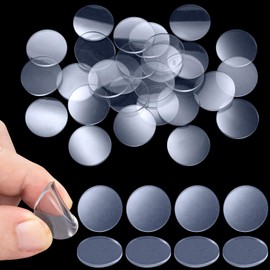 Isslly 30 PCS Glass Table Top Anti Slip Round Bumpers, Glass Table Top Bumpers, Glass Table Rubber Grippers for Table, Kitchen Cabinets, Laptop - 2mm Thickness