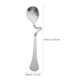 Uonlytech 6pcs Hanging Coffee Spoons, Bending Handle Jam Spoons Stainless Steel Honey Dessert for Tea Coffee Dessert