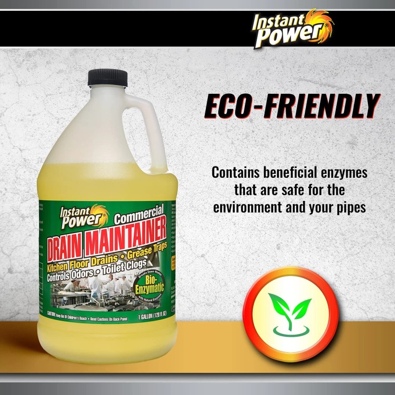 Instant Power 1 Gallon Eco Friendly Drain Cleaner Enzyme Clog