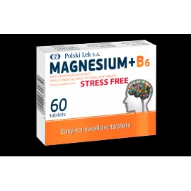 Polski Lek S.A. Magnesium Magnez Vit B6 Anxiety Stress Free 60 Pills Strengthens Anti Fatigue