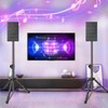 GZGDLJQ Heavy Duty Speaker Stands Pair LED Multi Colors, DJ