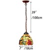 Bieye L10761 Grape Tiffany Style Stained Glass Ceiling Pendant Light
