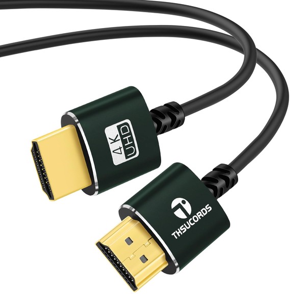 Thsucords Slim HDMI Cable, 10M. Thin HDMI to HDMI Cord,