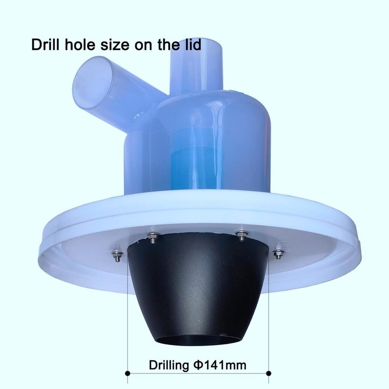 SweetSerenade Cyclone Dust Collector (50ST10, Clear, Turbocharged)