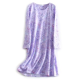 CHUNG Women Nightdress Ladies Nightie Long Sleeve Crew Neck Cotton Sleepwear Cute Pattern Print Loungwear Spring Summer Babysbreath 2XL