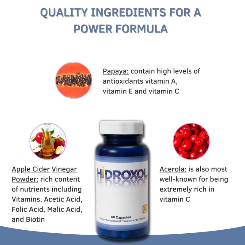 Hidroxol Natural Supplement 60 Capsules - Supports Immune System -