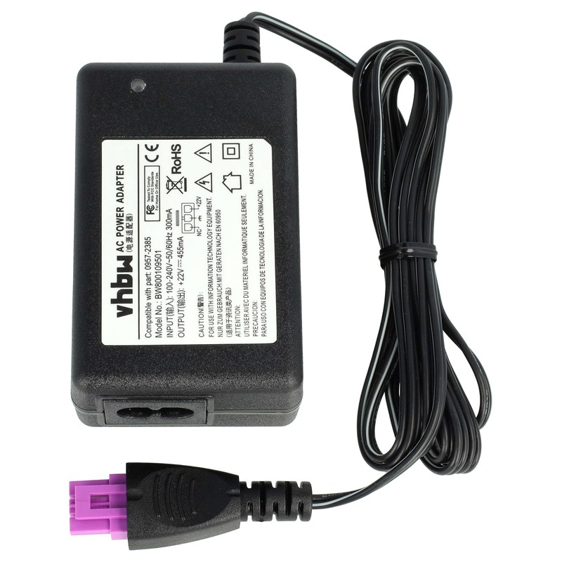 vhbw Power Supply Compatible with HP Deskjet 2544 All-in-One, 2549