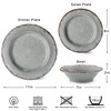 LEHAHA Farmhouse Melamine Dishes Dinnerware Set, 12 Piece Rustic Plates