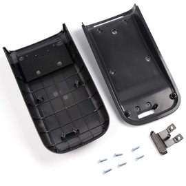 Black Center Console Lid Armrest Cover with Latch & Screws Fit for 2002-2009 Chevy Trailblazer GMC Envoy / 2002-2004 Oldsmobile Bravada OEM 25998838
