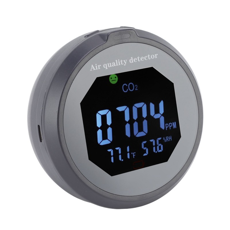 Air Quality Monitor Meter CO2 Temperature Humidity Detector Sound Light