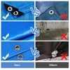 YIJUHOU Tarpaulin Waterproof Heavy Duty 115 GSM Blue Tarp Sheet