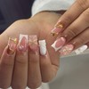 FIEONCIY Press on Nails Square Short Length Glossy Full Cover