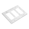 White Marble Triple Gang Rocker Decorative Light Switch Cover, 3-Gang