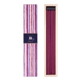 Nihon Kodo Kayuragi Wisteria Sticks, 40 Sticks with Incense Stand, White, 40 Pieces (x1)