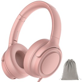 ADOOPE Wired Over-Ear Headphones with USB C Connector, Hi-Fi Stereo Sound, Noise-Isolating Ear Cups, Comfortable Fit for USB C Devices (with Bag, Gold)