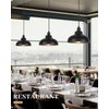 COTTMIC Black Dome Pendant Light 3 Pack, Farmhouse Pendant Lights