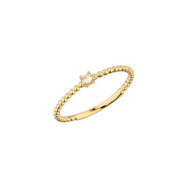 Gold&Dear 14KGP Slim Cubic Dot Ring White Gold M(No. 11) / 골드앤디어 14KGP 슬림 큐빅 도트 반지 화이트골드  M(11호)