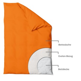 sleepling Duvet Cover Evolon Encasing Duvet, Mite Cover, Dust Proof Dust Allergy Sufferers, 95 Degrees Boil-Proof, Made in Germany, 200 x 200 cm, White