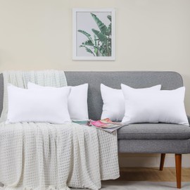 Utopia Bedding Cushion Covers Pack of 4 – Pillowcases (50 x 75 cm) – Soft Brushed Polyester Microfibre with Envelope Closure (White)