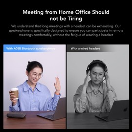 Nuroum A05B Bluetooth Conference Speaker with Microphone, Portable Wireless Speaker Noise Reduction Mic, 3 m / 10 ft Voice Recorder Speaker for PC/Laptop/Office/Business Trip