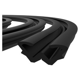 CRL Flexible Flocked Rubber Glass Run Channel for Universal for Buses and RV Windows - 96 in long