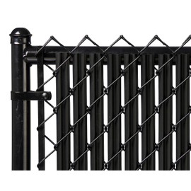 Proudly Made in The USA! - Ridged Slat Single Wall Bottom Locking Slat Depot Privacy Slat for 3', 4', 5', 6', 7' and 8' Chain Link Fence (5ft, Black)