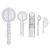5Pcs Medical Goniometer Transparent Plastic Multifunction Joint Goniometer Set Kit